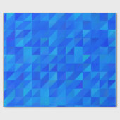 Blue Geometric Birthday Giftwrap für Ihm Geschenkpapier (Flach)