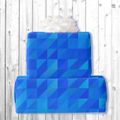 Blue Geometric Birthday Giftwrap für Ihm Geschenkpapier