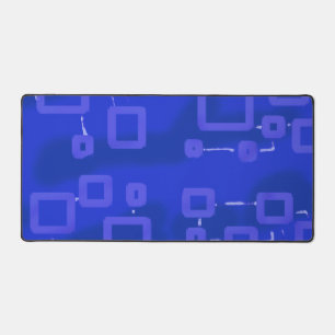 Blue Geometric Desk Mat Schreibtischunterlage