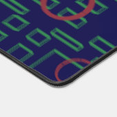 Blue Geometric Desk Mat Schreibtischunterlage (Ecke)