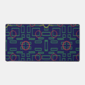Blue Geometric Desk Mat Schreibtischunterlage (Vorderseite)