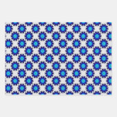 Blue Geometric Geschenkpapier Set (Vorderseite 3)