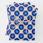 Blue Geometric Geschenkpapier Set (Beispiel)
