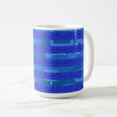 Blue Geometric Kaffeetasse (VorderseiteRechts)