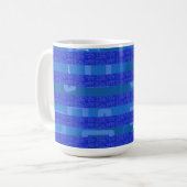 Blue Geometric Kaffeetasse (Vorderseite Links)