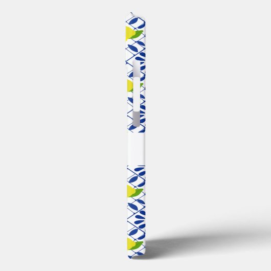 Blue Geometric Lemon Tile Case-Mate iPhone Hülle (Rückseite / Links)