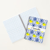 Blue Geometric Lemon Tile Notizblock (Innenseite)