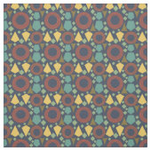 Blue Geometric Mitte Century Stoff (Muster)