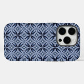 Blue Geometric Pattern Retro Style Case-Mate iPhone Hülle (Rückseite (Horizontal))