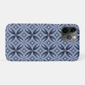 Blue Geometric Pattern Retro Style Case-Mate iPhone Hülle (Rückseite (Horizontal))