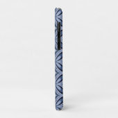 Blue Geometric Pattern Retro Style Case-Mate iPhone Hülle (Hinten/Links)