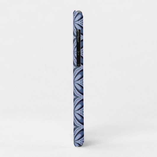 Blue Geometric Pattern Retro Style Case-Mate iPhone Hülle (Hinten/Links)