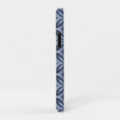 Blue Geometric Pattern Retro Style Case-Mate iPhone Hülle (Hinten/Rechts)