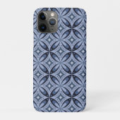 Blue Geometric Pattern Retro Style Case-Mate iPhone Hülle (Rückseite)