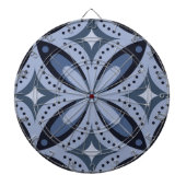 Blue Geometric Pattern Retro Style Dartscheibe (vorne)
