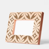 Blue Geometric Pattern Retro Style Geätzte Rahmen (Links)