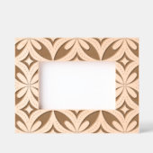 Blue Geometric Pattern Retro Style Geätzte Rahmen (Vorderseite)