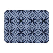Blue Geometric Pattern Retro Style Magnet (Horizontal)