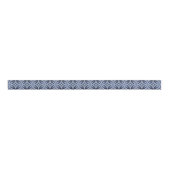 Blue Geometric Pattern Retro Style Ripsband (Vorderseite)