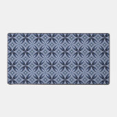 Blue Geometric Pattern Retro Style Schreibtischunterlage (Vorderseite)