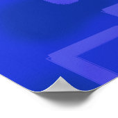 Blue Geometric Poster (Ecke)