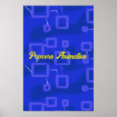 Blue Geometric Poster (Vorne)