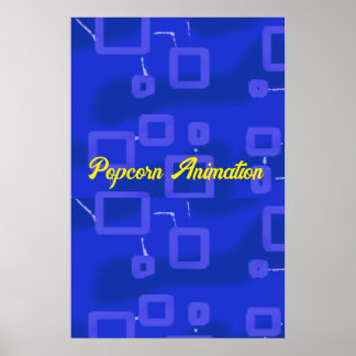 Blue Geometric Poster