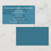 Blue Geometric Shapes Finance Business Generic Visitenkarte (Vorne/Hinten)