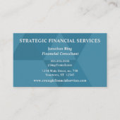 Blue Geometric Shapes Finance Business Generic Visitenkarte (Vorderseite)