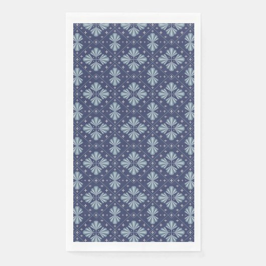 Blue Geometric shapes Pattern  Serviette (Vorderseite)