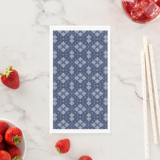 Blue Geometric shapes Pattern  Serviette (Beispiel)