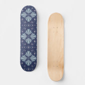 Blue Geometric shapes Pattern  Skateboard (Vorderseite)