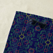 Blue Geometric Shuffle Beach Handtuch (Beispiel)
