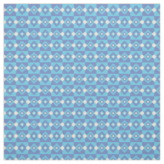 Blue Geometric Stoff