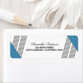 Blue Geometric Strip Address Labels (Insitu)