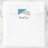 Blue Geometric Strip Danke Stickers (Tasche)