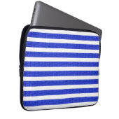 Blue Geometric Stripes Electronics Bag Laptopschutzhülle (Vorne Rechts)