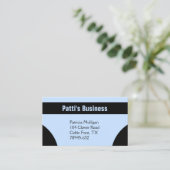 Blue Geometric Visitenkarte (Stehend Vorderseite)