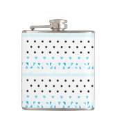 Blue Geometrie Flachmann (Vorderseite)