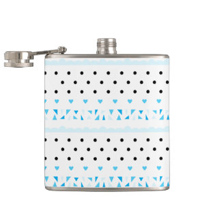 Blue Geometrie Flachmann