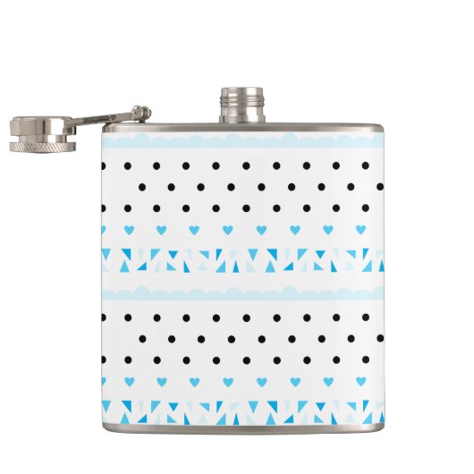 Blue Geometrie Flachmann (Geöffnet)