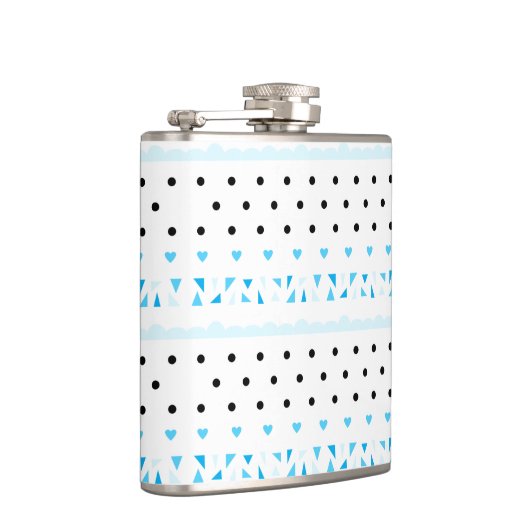 Blue Geometrie Flachmann (Rechts)