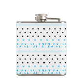 Blue Geometrie Flachmann (Rückseite)