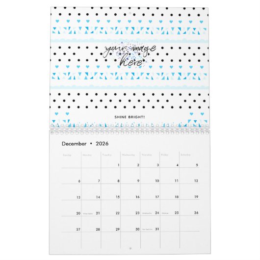 Blue Geometrie Kalender (Dez 2026)