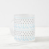 Blue Geometrie Mattglastasse (Vorderseite Links)