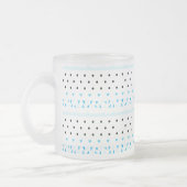 Blue Geometrie Mattglastasse (Links)