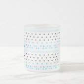 Blue Geometrie Mattglastasse (Mittel)