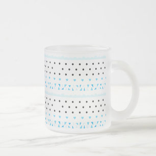 Blue Geometrie Mattglastasse