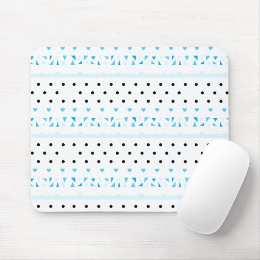 Blue Geometrie Mousepad (Mit Mouse)