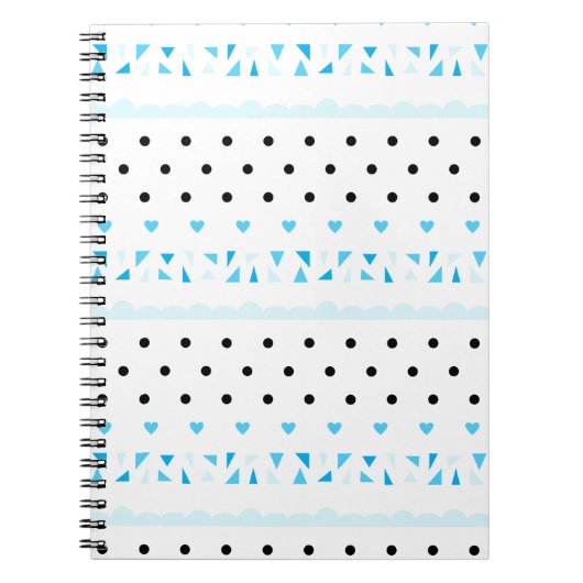 Blue Geometrie Notizblock (Vorderseite)